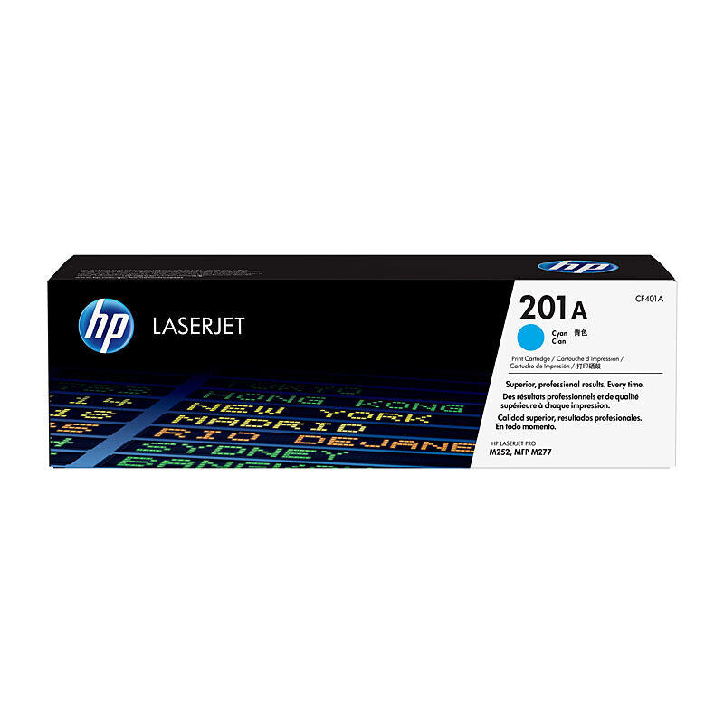 HP CF401A #201A Cyan Genuine Toner Cartridge