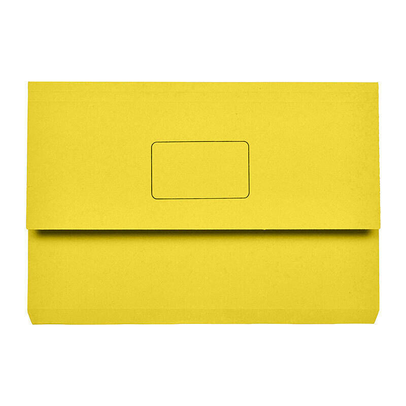 Marbig Slimpick Foolscap Document Wallet Yellow