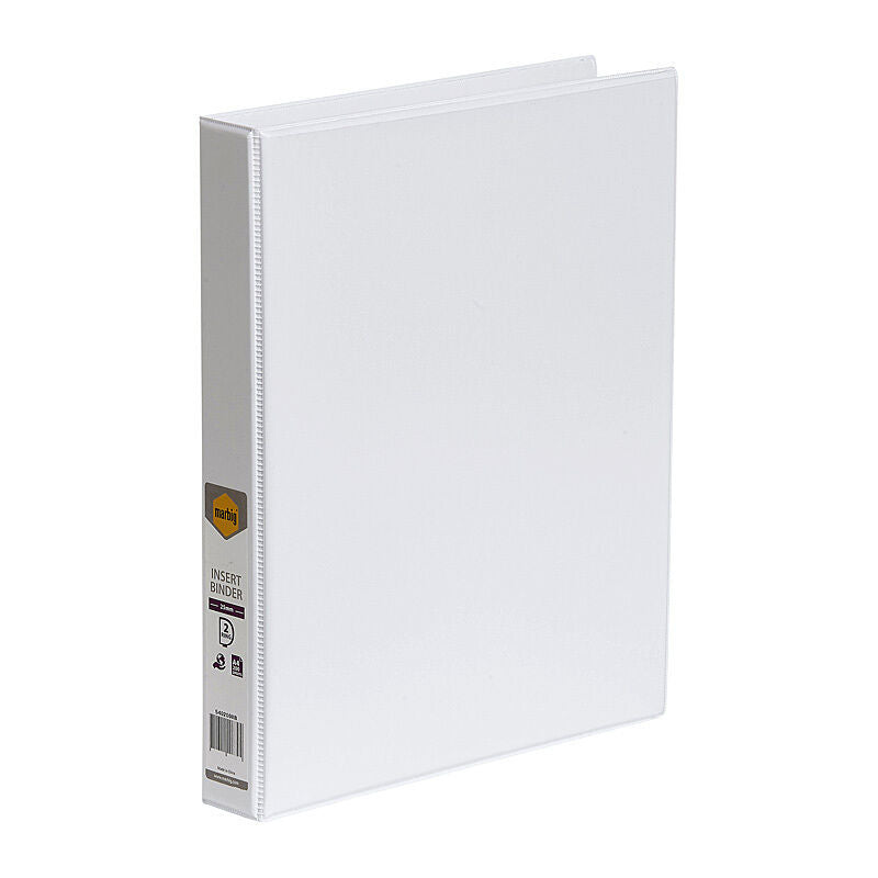 Marbig Clearview Insert Binder A4 25mm 2D White