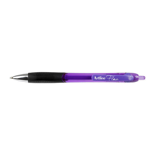 Artline Flow Retractable Pen Purple Bx12
