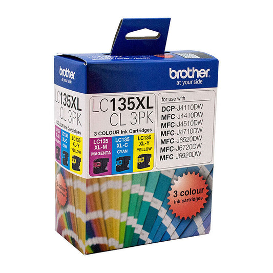 Brother LC135XLCL3PK Genuine Ink Cartridge