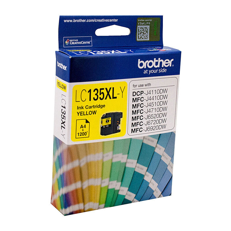 Brother LC135XLY Yellow Genuine Ink Cartridge