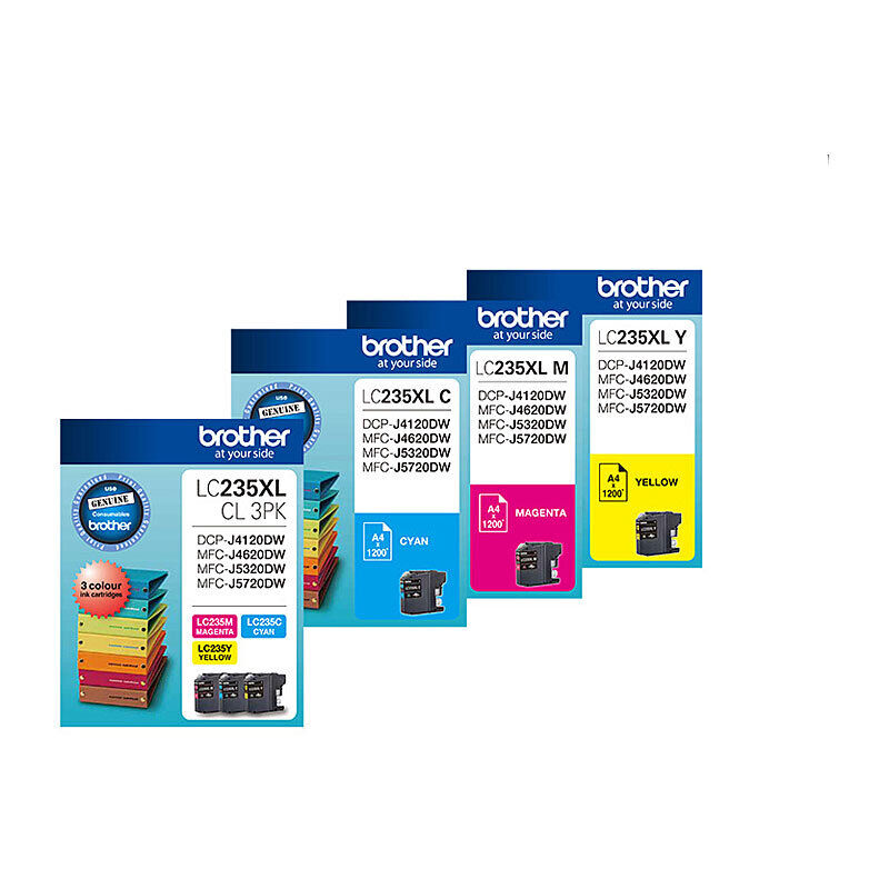 Brother LC235XLCL3PKS Genuine Ink Cartridge