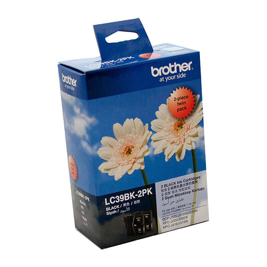 Brother LC39BK2PK Black Genuine Ink Cartridge