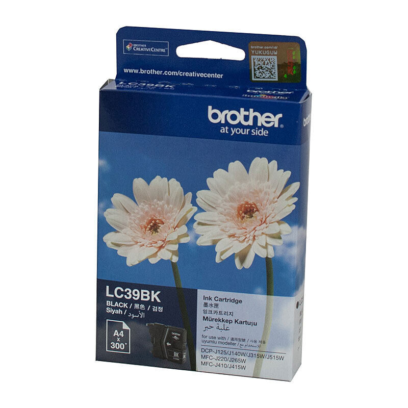 Brother LC39BK Black Genuine Ink Cartridge