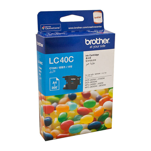 Brother LC40C Cyan Genuine Toner Cartridge