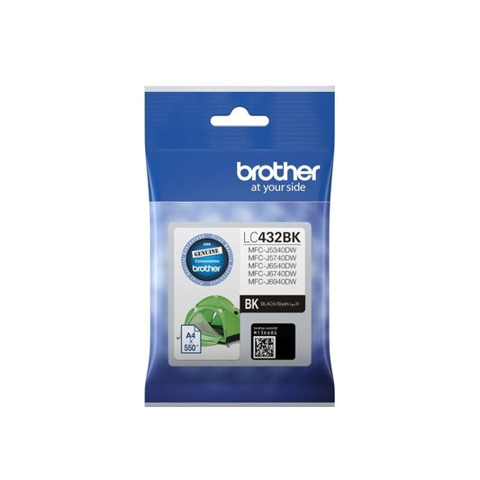 Brother LC432BK Black Genuine Toner Cartridge