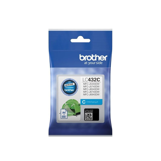 Brother LC432C Cyan Genuine Toner Cartridge
