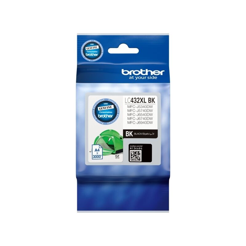 Brother LC432XLBK Black Genuine Toner Cartridge