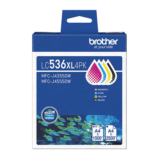 Brother LC536XL4PK Genuine Ink Cartridge