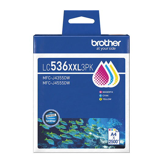 Brother LC536XXL3PK Genuine Ink Cartridge
