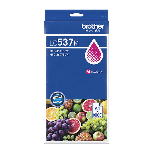 Brother LC537M Magenta Genuine Toner Cartridge