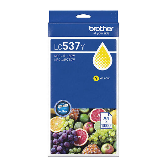 Brother LC537Y Yellow Genuine Ink Cartridge