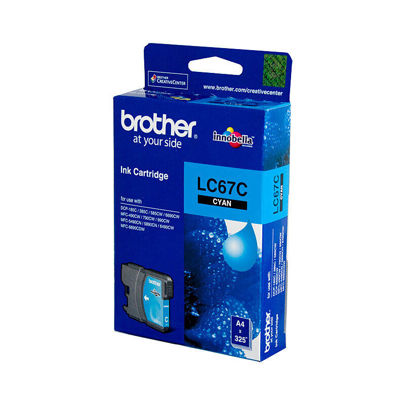 Brother LC67C Cyan Genuine Toner Cartridge