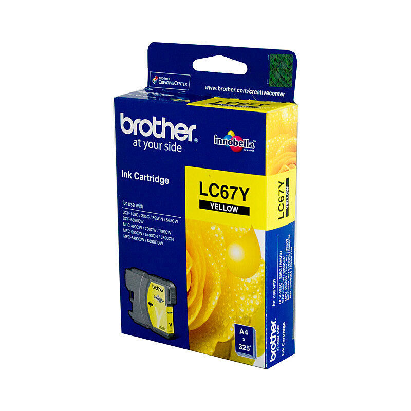 Brother LC67Y Yellow Genuine Toner Cartridge