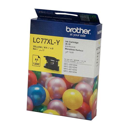 Brother LC77XLY Yellow Genuine Toner Cartridge