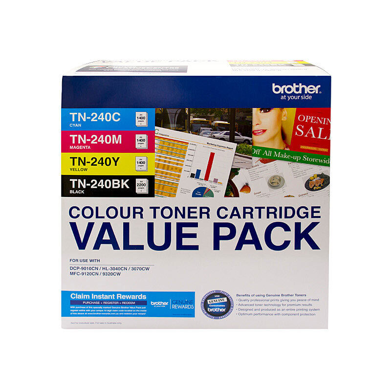 Brother TN240CL4PK Genuine Toner Cartridge