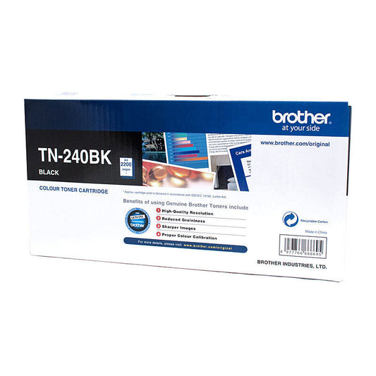 Brother TN240BK Black Genuine Toner Cartridge