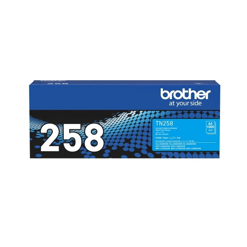 Brother TN258C Cyan Genuine Toner Cartridge