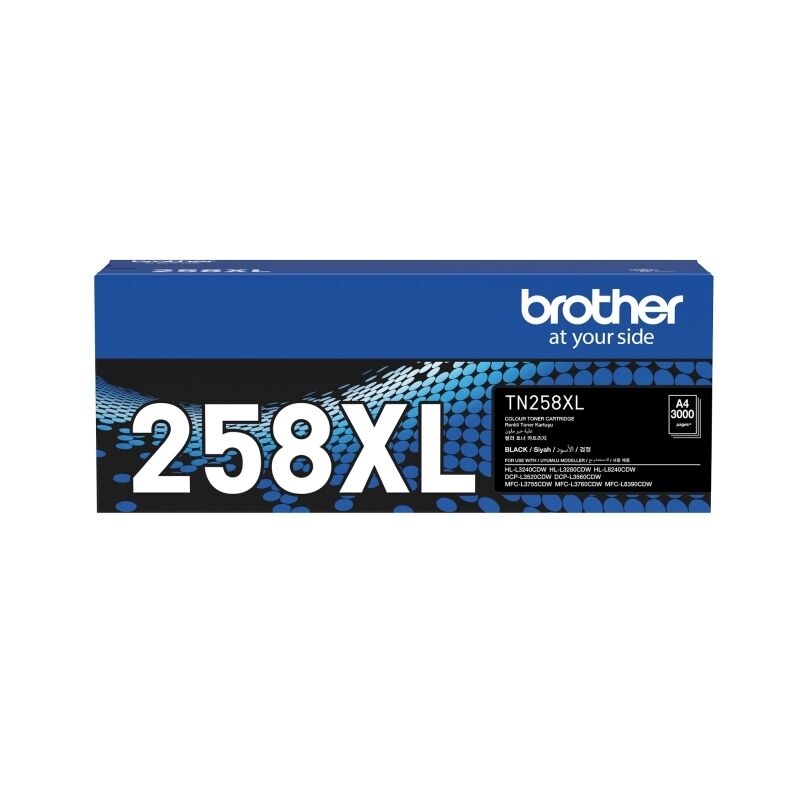 Brother TN258XLBK Black Genuine Toner Cartridge
