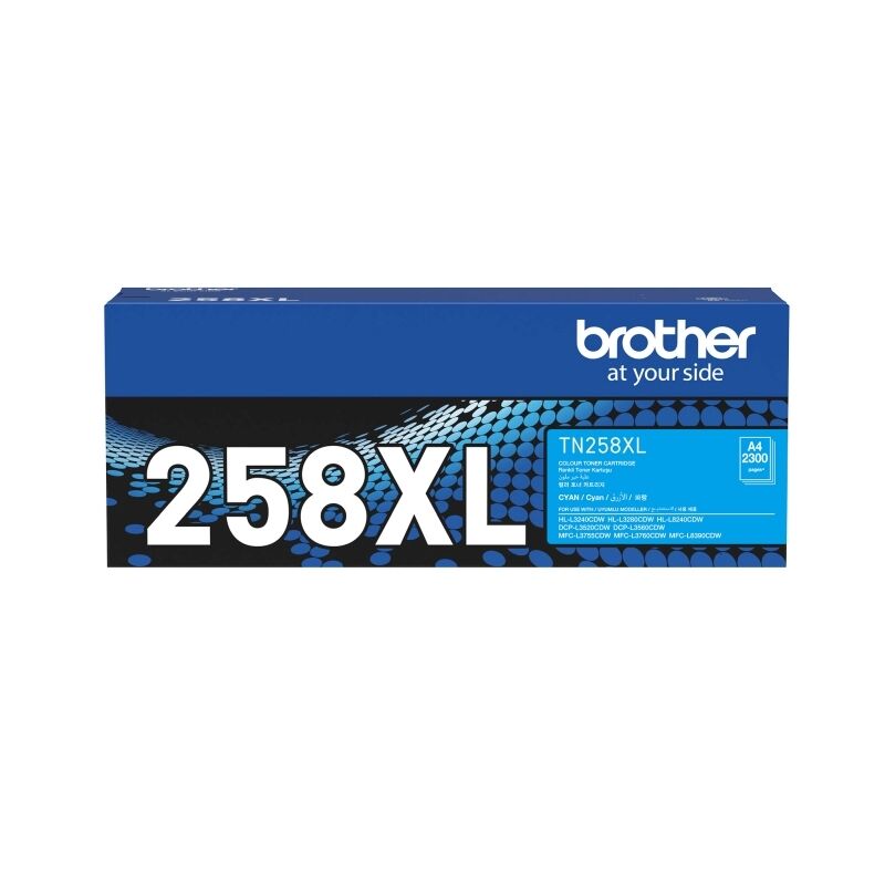 Brother TN258XLC Cyan Genuine Toner Cartridge