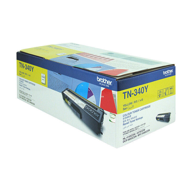 Brother TN340Y Yellow Genuine Toner Cartridge