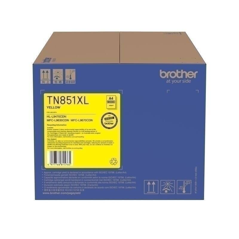 Brother TN851XLY Yellow Genuine Toner Cartridge