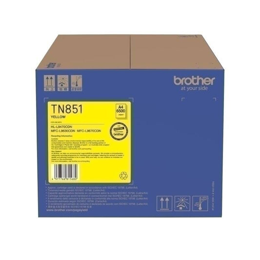 Brother TN851Y Yellow Genuine Toner Cartridge
