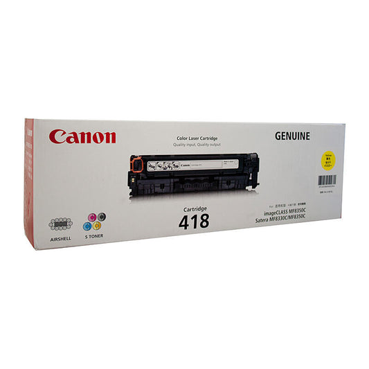 Canon CART418Y Yellow Genuine Toner Cartridge