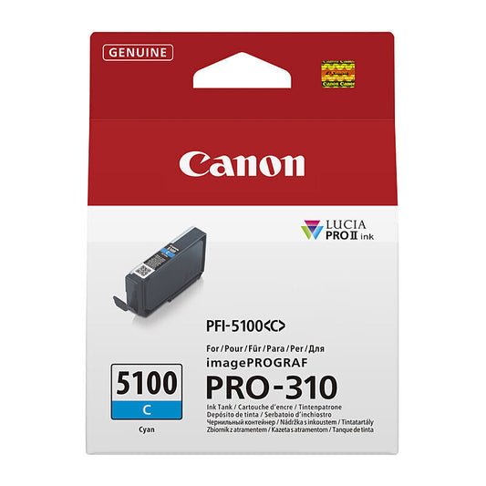 Canon PFI5100C Cyan Genuine Ink Cartridge