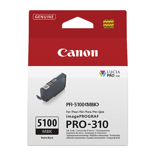 Canon PFI5100MBK Matte Black Genuine Toner Cartridge