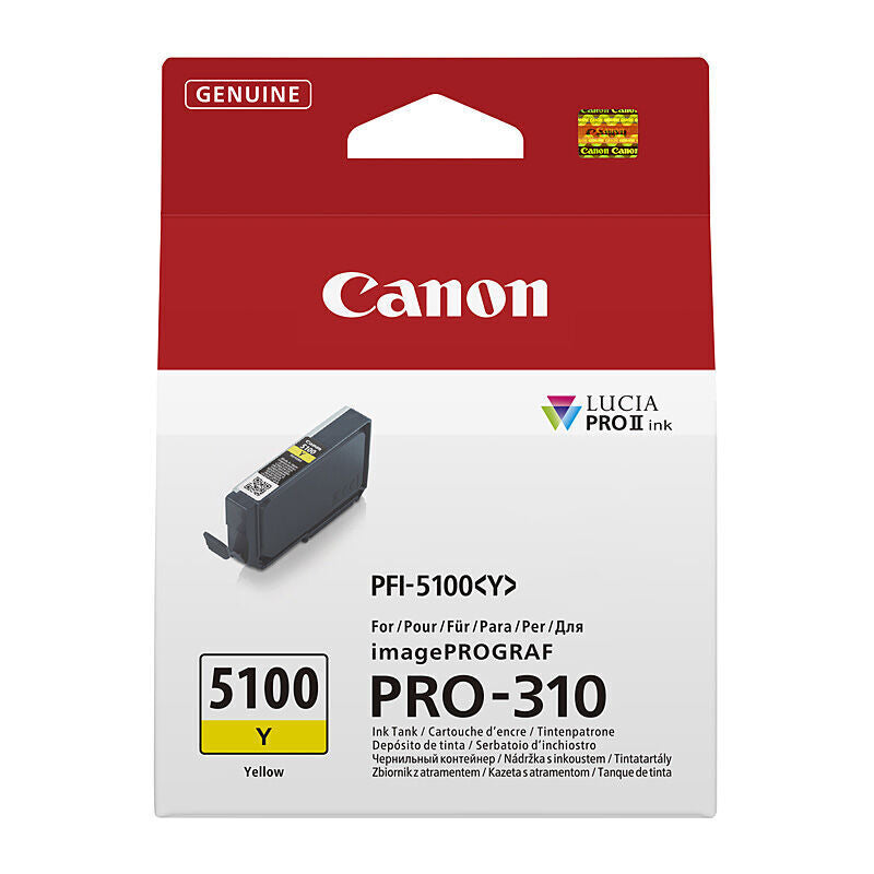 Canon PFI5100Y Yellow Genuine Toner Cartridge