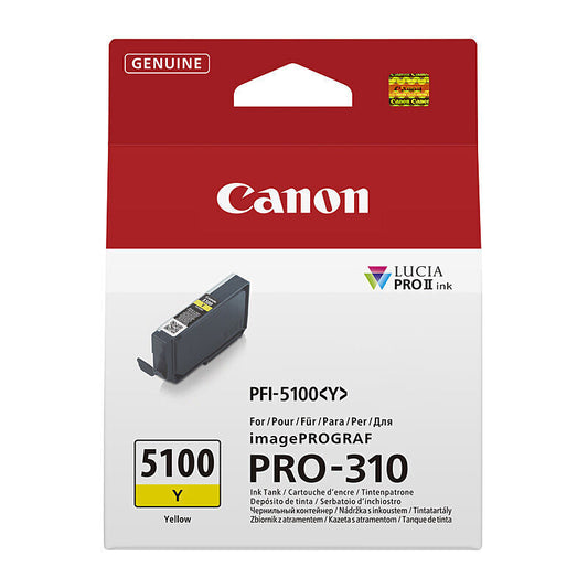 Canon PFI5100Y Yellow Genuine Ink Cartridge