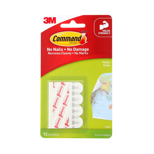 Command 17024 Poster Strips 12-Pack - Box of 6