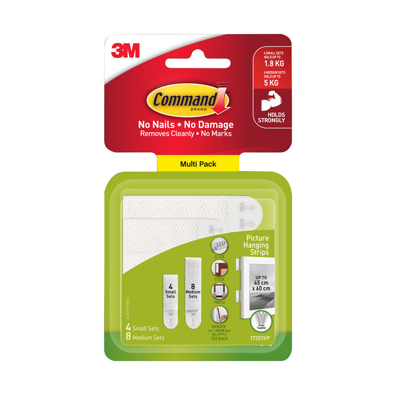 Command 17203 Small & Medium Picture Hanging Strips Value 12-Pack