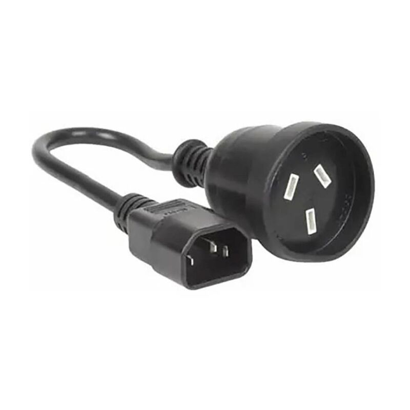 CyberPower 0.15m IEC C14 Plug to 3-Pin Socket Power Cable [IEC-3PINAUCABLEADAP]