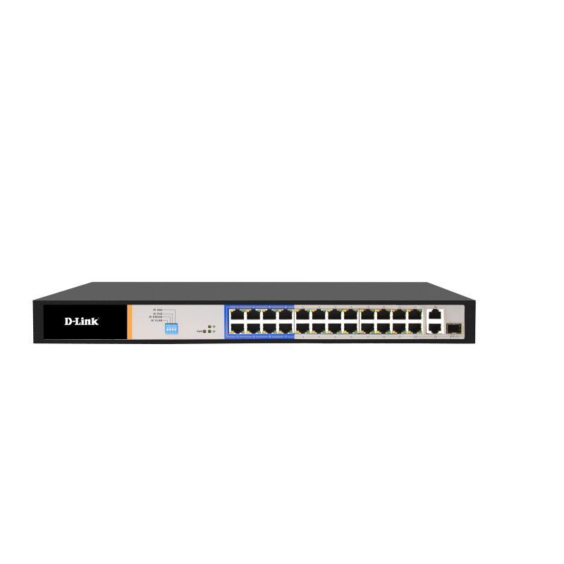 D-Link 26-Port PoE Switch with 24 PoE Ports (8 Long Reach 250m) [DES-F1026P-E]