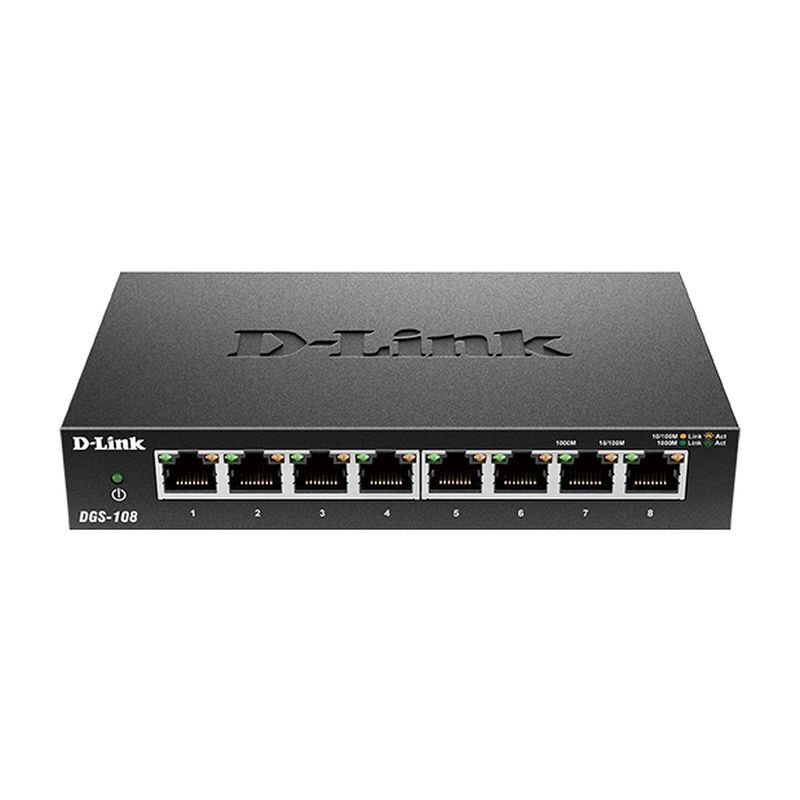 D-Link 8-Port Gigabit Desktop Switch [DGS-108]