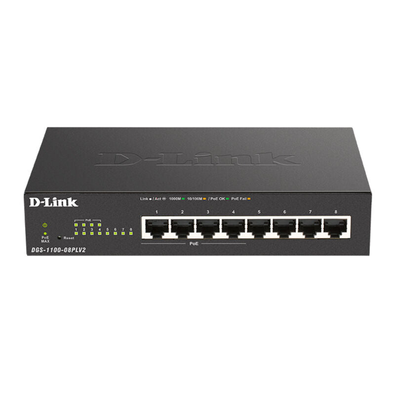 D-Link 8-Port Gigabit Smart Managed PoE Switch with 4 PoE ports [DGS-1100-08PLV2]