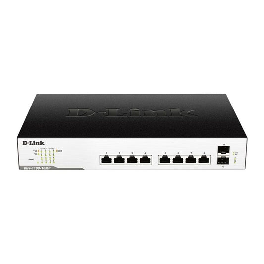 D-Link 10-Port Smart Managed Switch with 8 PoE and 2 SFP ports (130W) [DGS-1100-10MPPV2]