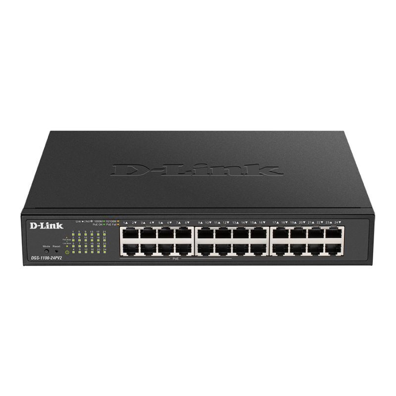 D-Link 24-Port Gigabit Smart Managed PoE Switch with 12 PoE Ports [DGS-1100-24PV2]