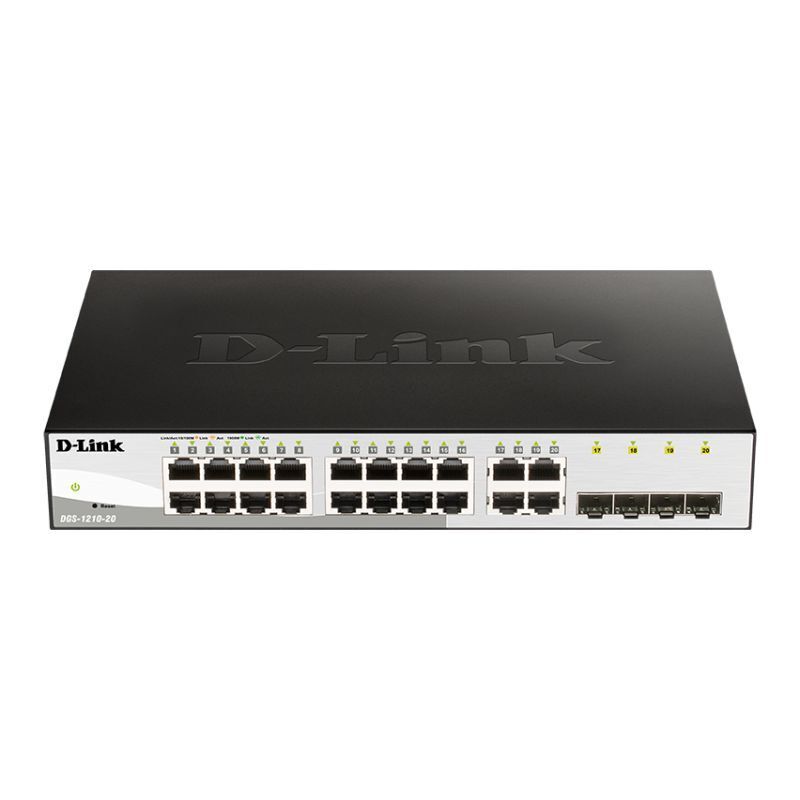 D-Link 20-Port Gigabit Smart Managed Switch with 20 RJ45 [DGS-1210-20]