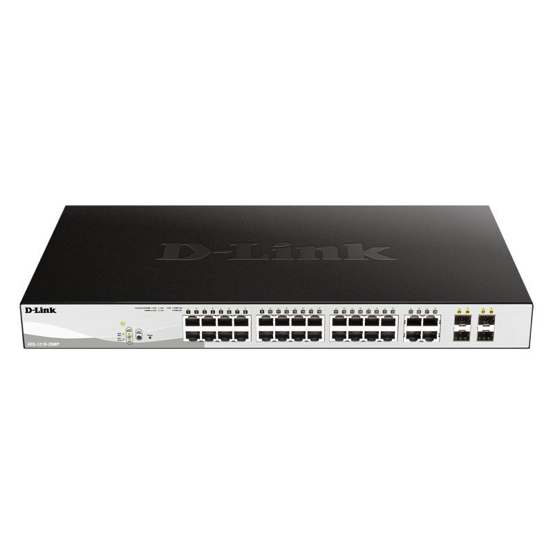 D-Link 28-Port Gigabit Smart Managed 370W PoE Switch with 28 RJ45 [DGS-1210-28MP]