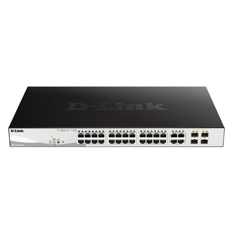 D-Link 28-Port Gigabit Smart Managed PoE Switch with 28 RJ45 [DGS-1210-28P]