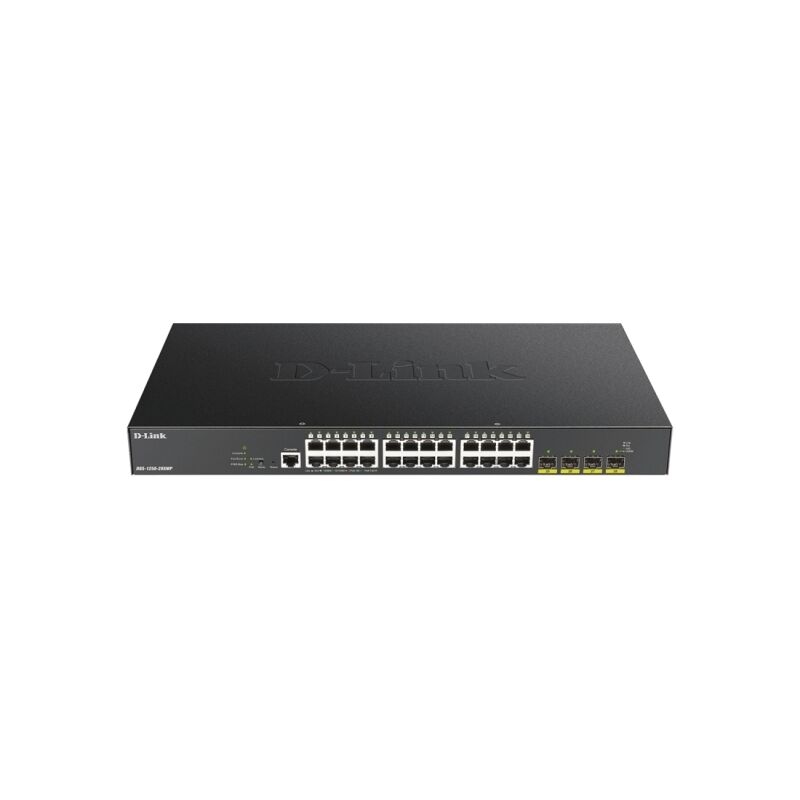 D-Link 28-Port Gigabit Smart Managed PoE Switch with 24 RJ45 and 4 SFP+ 10G Ports [DGS-1250-28XMP]