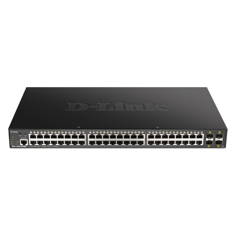 D-Link 52-Port Gigabit Smart Managed PoE Switch with 48 RJ45 and 4 SFP+ 10G Ports [DGS-1250-52XMP]