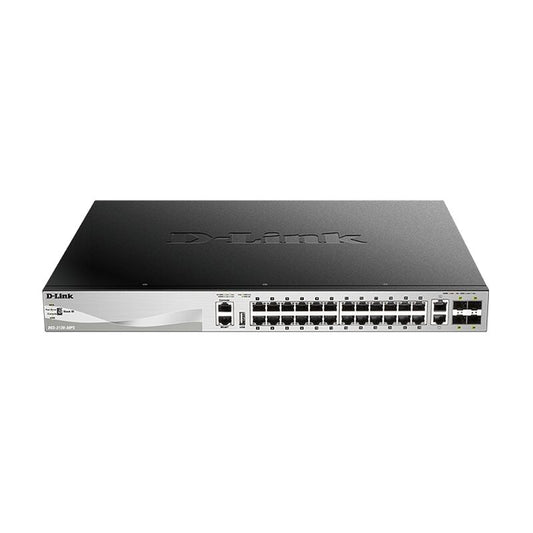D-Link 30 port Stackable Gigabit PoE Layer 3+ Switch with 6 10GbE ports [DGS-3130-30PS]