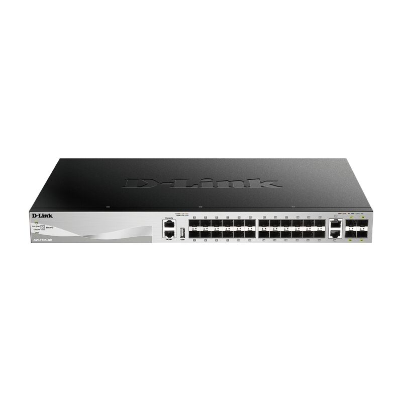 D-Link 30 port Stackable Gigabit SFP Layer 3+ Switch with 6 10GbE ports [DGS-3130-30S]