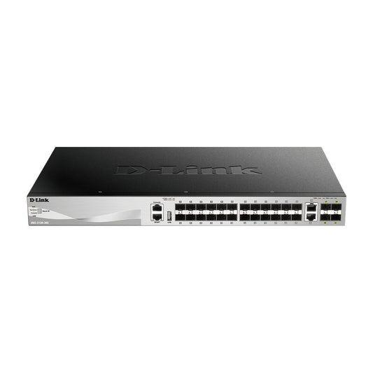 D-Link 30 port Stackable Gigabit SFP Layer 3+ Switch with 6 10GbE ports [DGS-3130-30S]