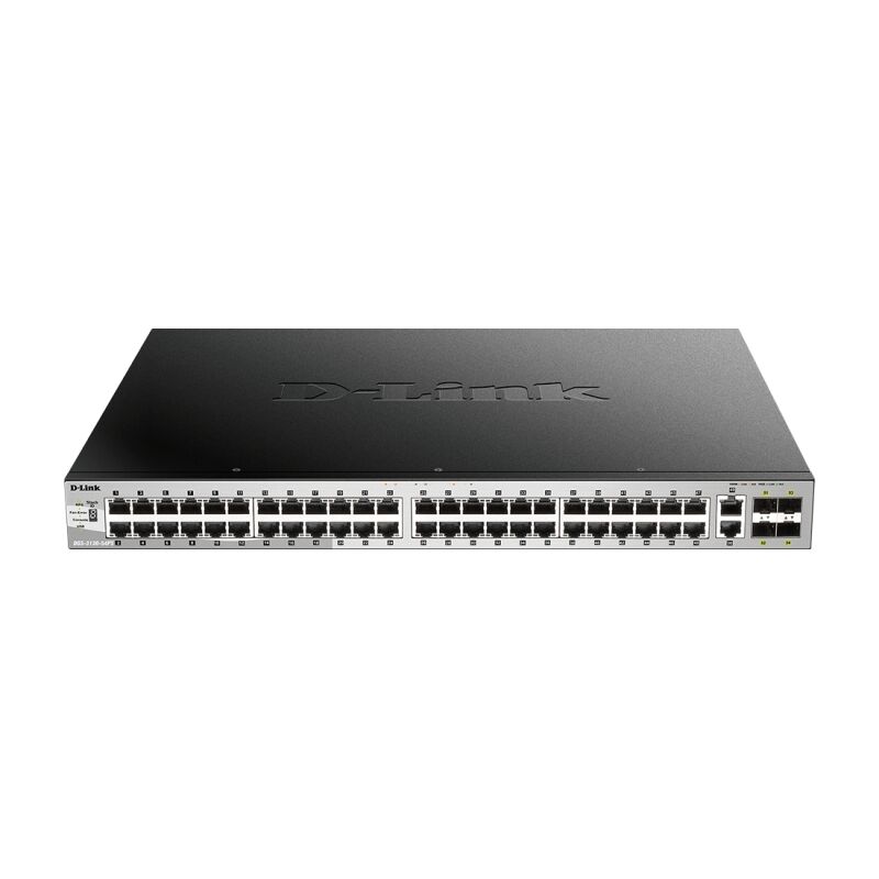 D-Link 54 port Stackable Gigabit PoE Layer 3+ Switch with 6 10GbE ports [DGS-3130-54PS]